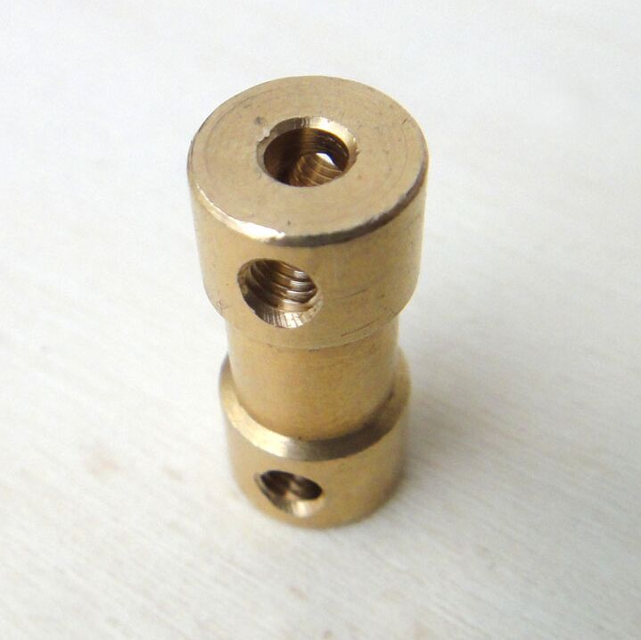 brass copper coupler 2 mm with 5 mm match 2mm shaft 5mm shaft for motor shaft robot smart car model car wheel coupler