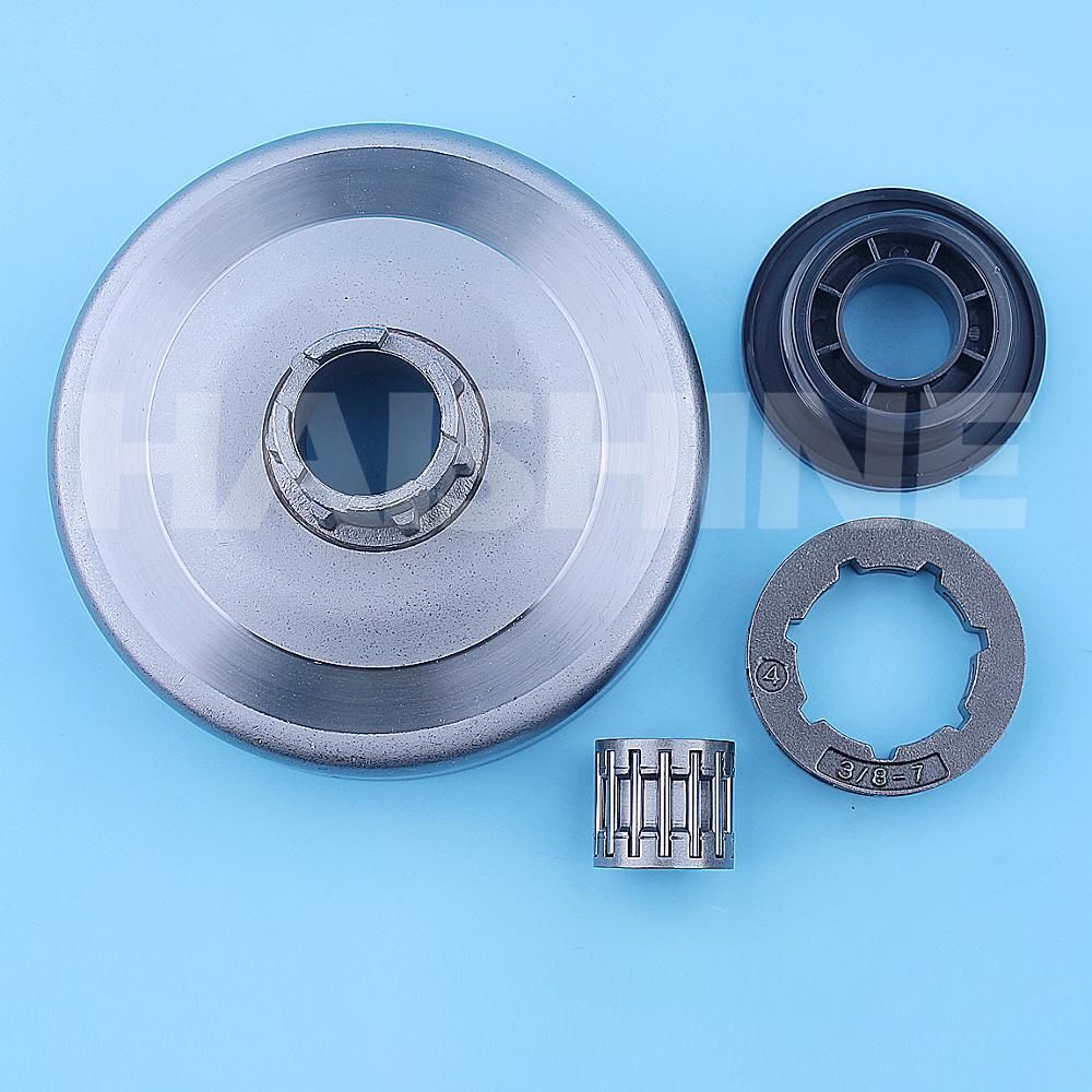 3/8"-7T Clutch Drum For Husqvarna 394 395 394XP 395XP Chainsaw Sprocket Rim Kit Needle Bearing Replacement Parts 503625903