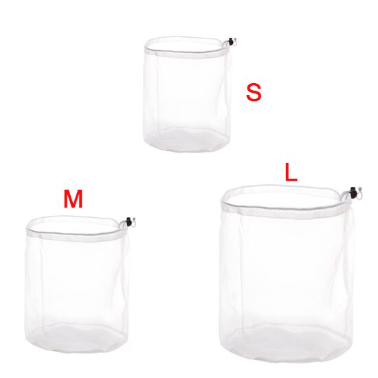 Juego de 3 bolsas de malla para lavar ropa de viaje, bolsa de lavandería con cordón para ropa, calcetines y ropa: D