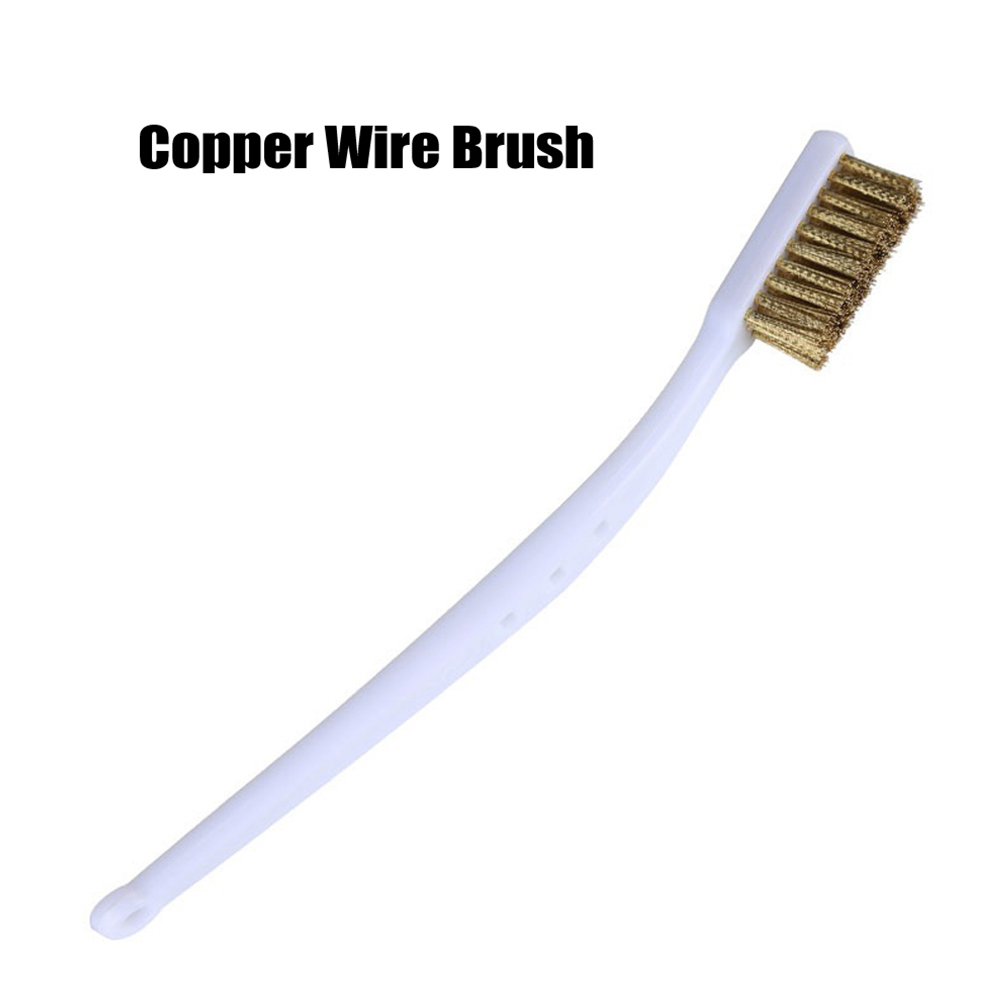 Escova de dentes industrial mini cobre aço náilon fio escova de fio de aço inoxidável sujeira dura limpeza escova de dentes ﻿: Vermelho