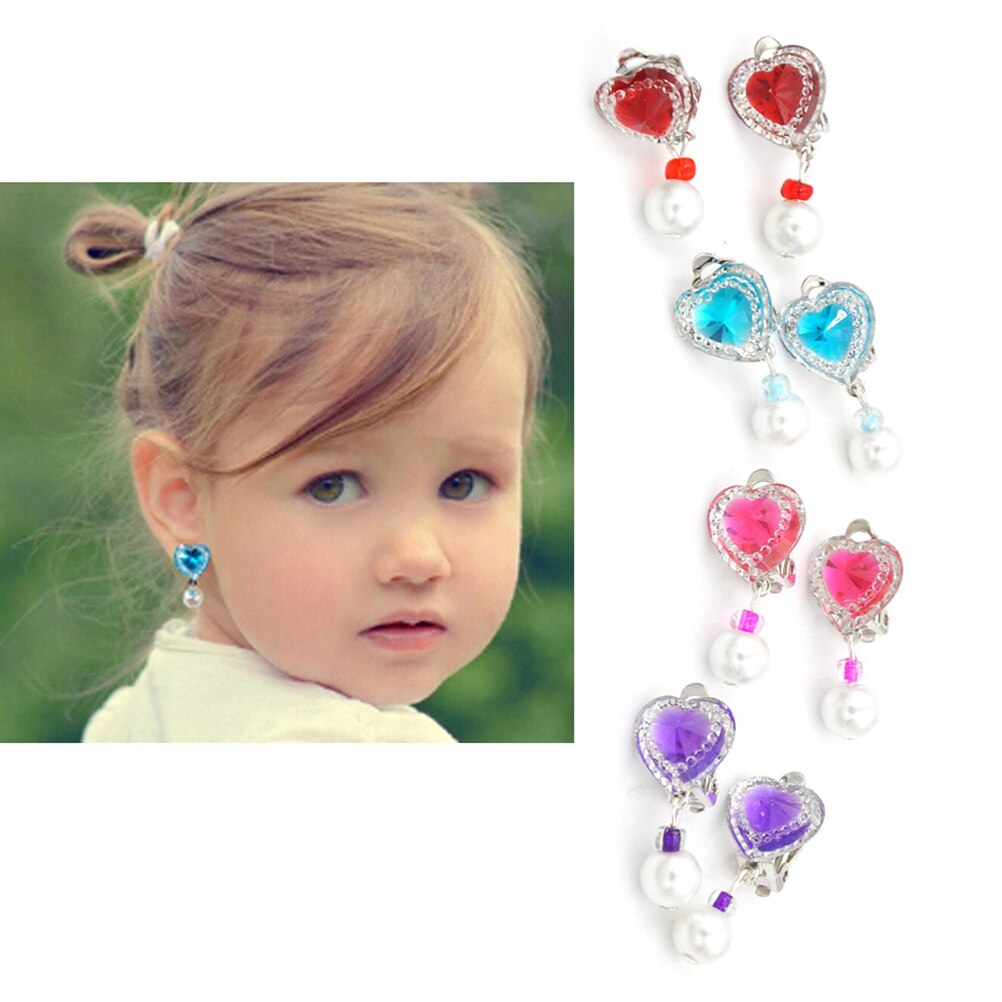 1Pair Ear Clip Style Earring Soft Cushion Invisible Ear Hanging Ear Clip No Piercing Earring For Children Kids