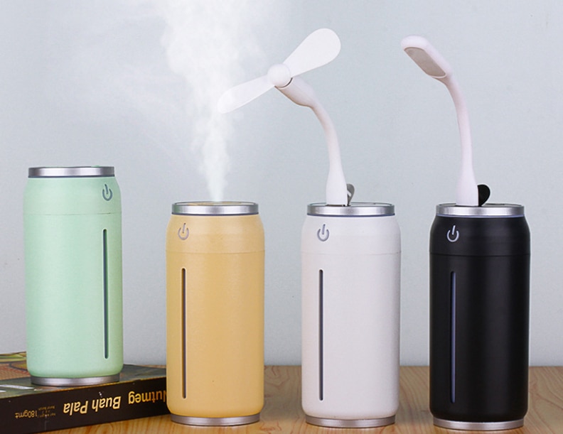 ! 3 in 1 Misty Kan 220ML Luchtbevochtiger Met USB Fogger Mist Maker met LED Night en Ventilator voor zowel Thuis En Auto