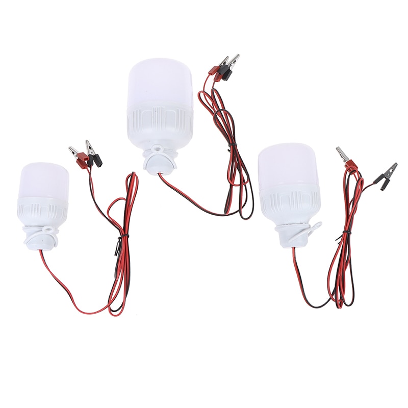 Led-lampe 12v stk. bærbar led-pære 12v 5w 9w 15w udendørs campingtelt natfiskeri hængelampe bærbar armatur