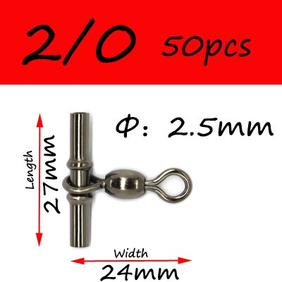 Lot De 50 émerillons à Changement Rapide Pour Pêche - Acier Inoxydable Et Silicone Noir - Compatible Lignes 1,0-2,0 Mm