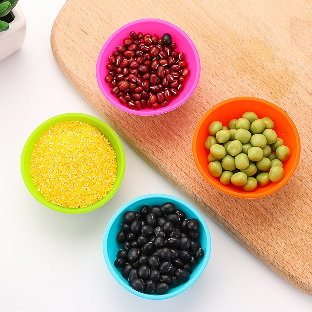 6.7x6.7x3cm Odorless Anti Silicone Bowl Facial Mask Mixing Prep Measuring Salt Sauce Sugar Butter Dressing Bowl