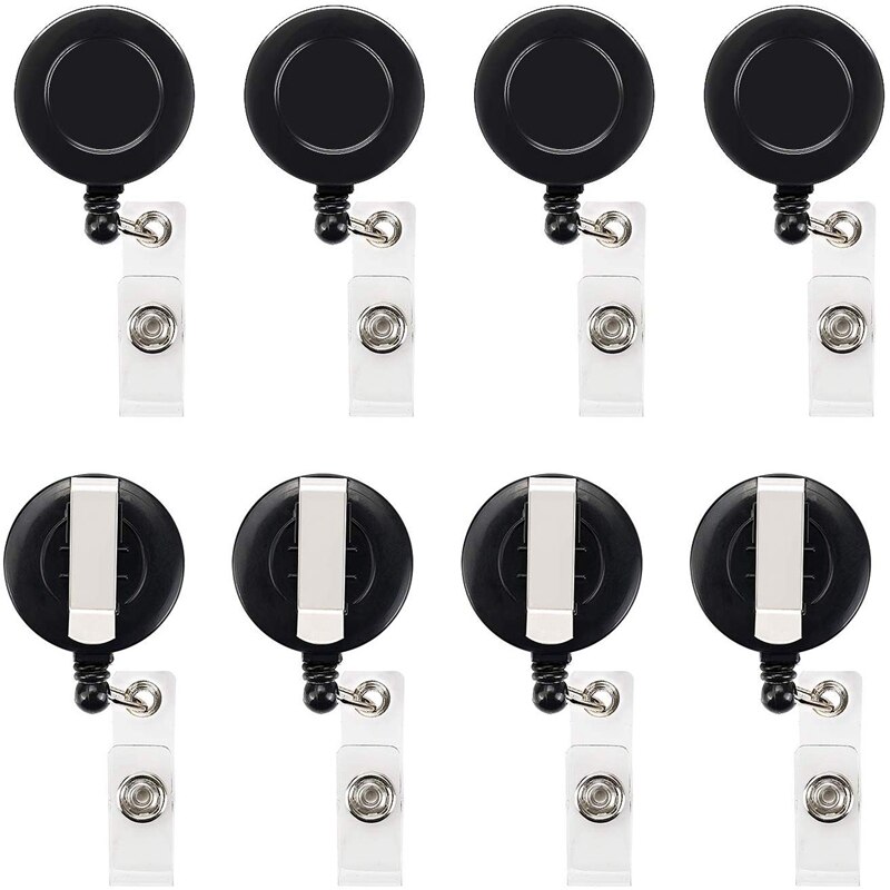 Id-badgehouder intrekbaar , 40 stuks intrekbare sleutelhanger intrekbare badgehouder haspelclip intrekbare lanyard sleutelhanger voor i: Default Title