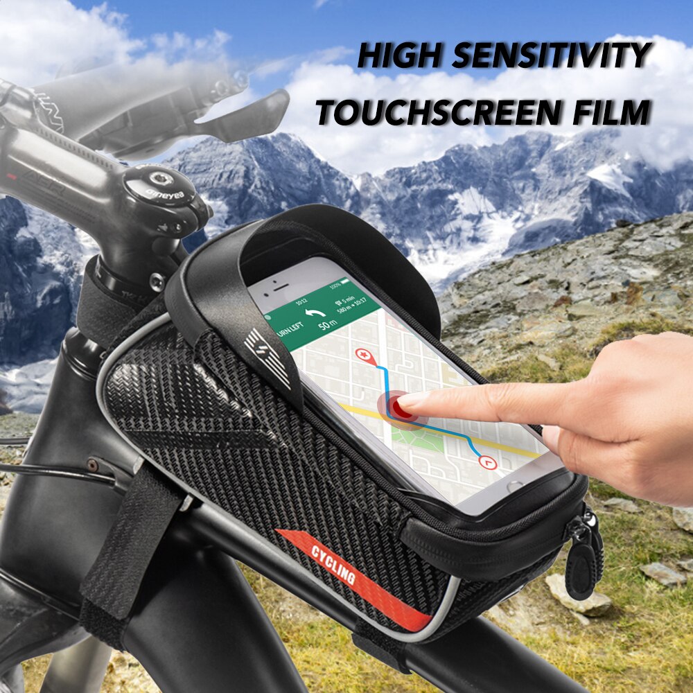 Fiets telefoon houder tassen waterdichte voor frame bovenbuis tas met touchscreen telefoon houder fiets fiets telefoon tas pack