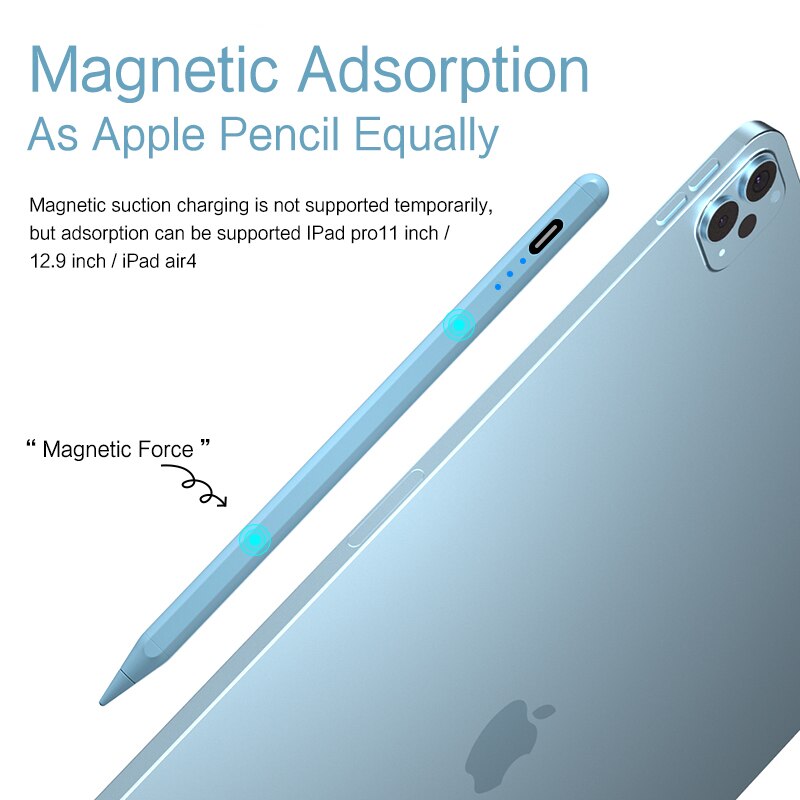 Lápiz con rechazo de Palma inclinable para iPad, Stylus Pen Pro 11, 12,9, 10,2, , Mini 6 Air 4, 7. ª, 8. ª generación, 플슬
