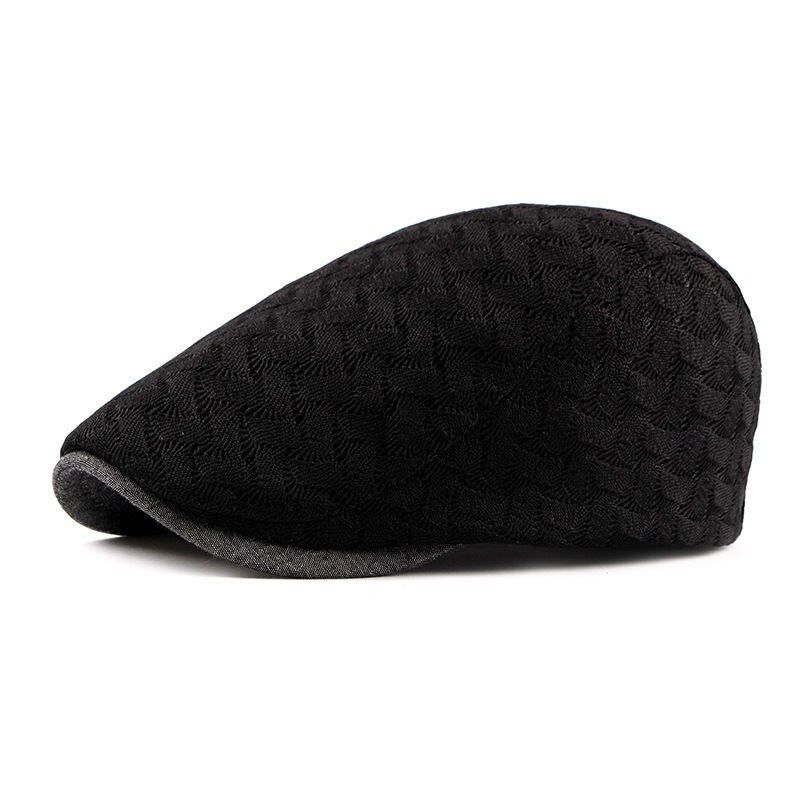 Ademende mesh gebreide mutsen franse stijl volwassen dames cabbie flatcap lente zomer krantenjongenspet: 1