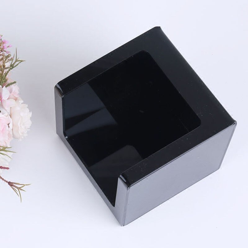 Acrylic Tissue Box, Tissue Storage Holder, Square Tissue Dispenser Black