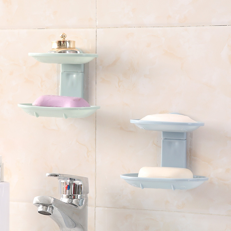Soap Dishes Bathroom Shower Soap Box Soap Holder Double layer Soap Holder Plate Tray Bathroom rack