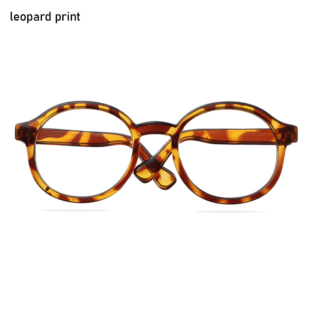 1Stck niedlich Puppe runden Brille Zubehör wie passen Plüsch- Spielzeuge Puppen Brille Spielzeuge Ändern Kleidung Spiel DIY: Leopard drucken