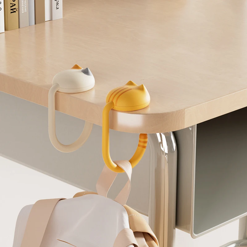 Kawaii Katzen Taschenhaken Tragbarer Taschenaufhänger Tischseitenhaken Handtaschenhalter Reisetasche Aufbewahrungshalter Schreibtischorganisatoren Home Office