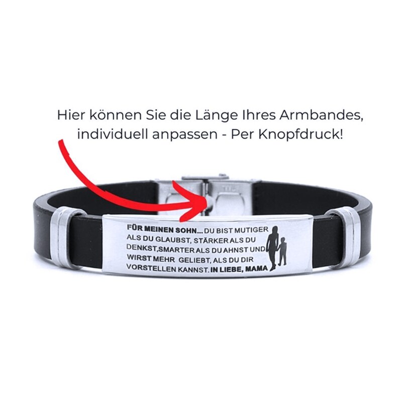 Brazaletes inspiradores alemanes, grabados personalizados a mi hijo, a mi hija, marido, esposa, pulseras, joyería