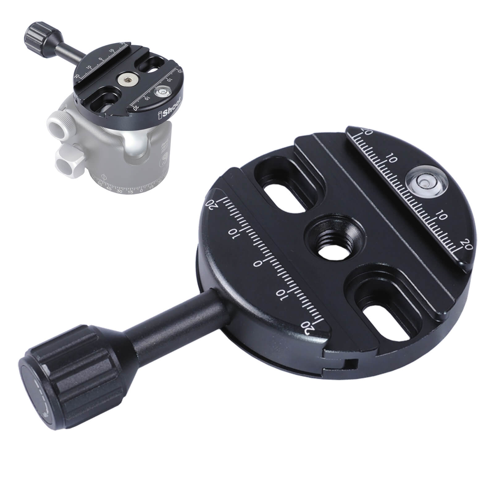 Abrazadera redonda para trípode de cámara, cabezal de bola panorámico, placa de liberación rápida, para RRS, ARCA-SWISS, KIRK, bamberley, MARKINS, BENRO, SIRUI