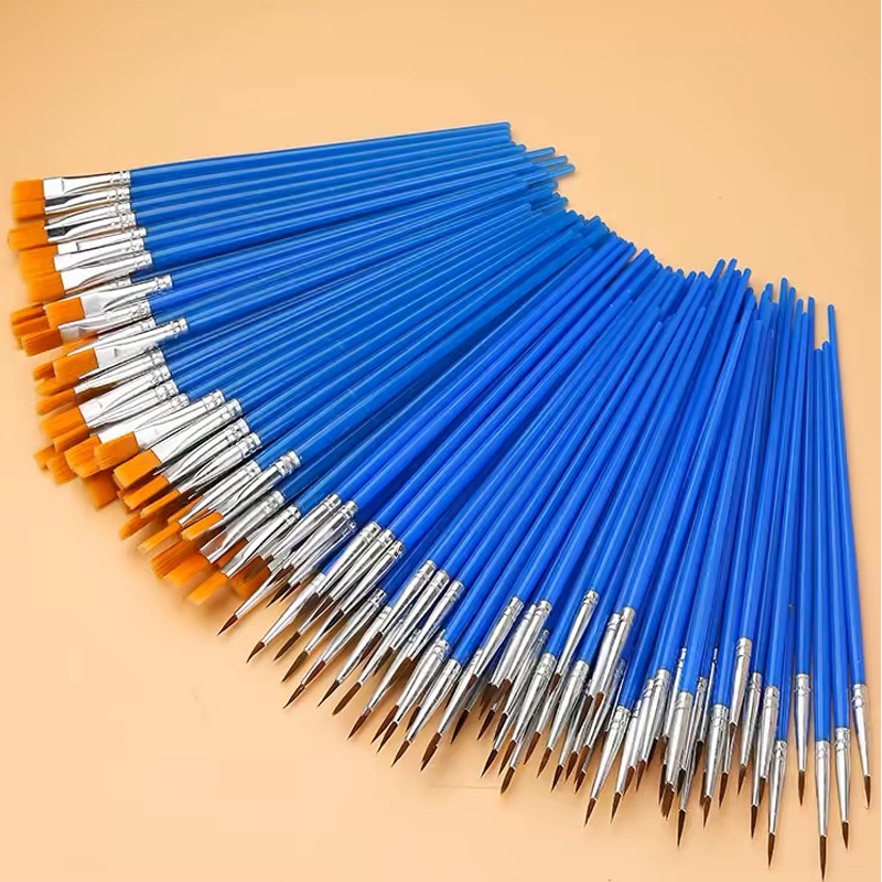10/20/50pz pennelli per pittura impostato arte il giro / piatto Brushs nylon pennelli per capelli penna per olio acrilico acquerello arte forniture