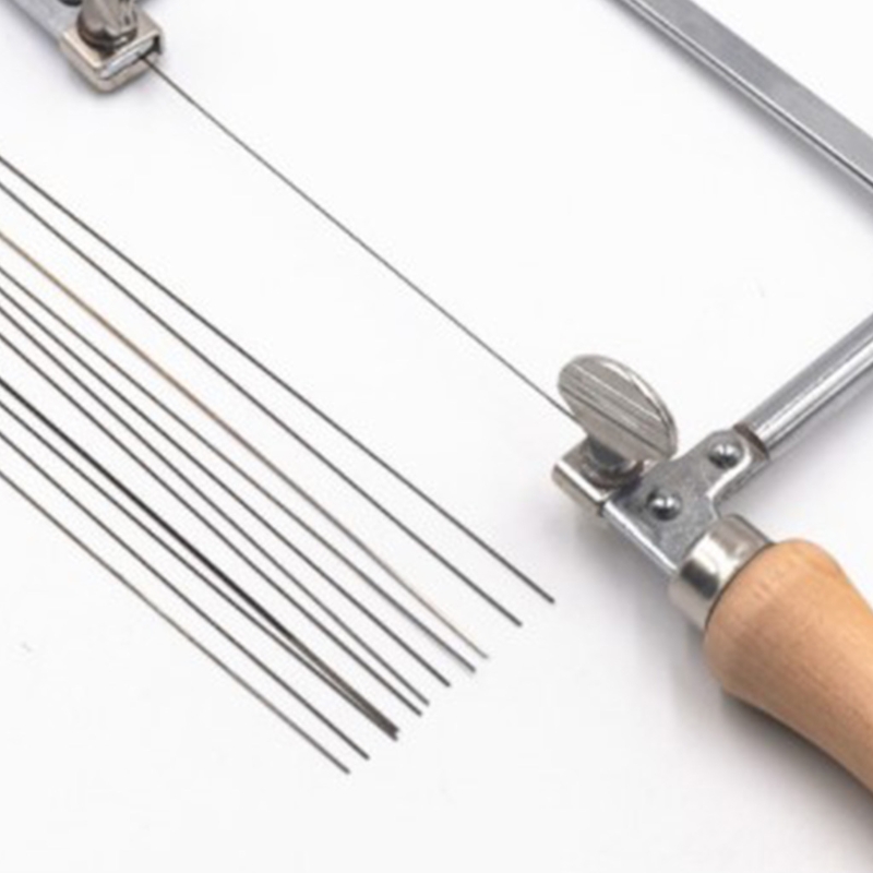 Coping Saw Frame Deluxe Coping Frame Replacement Blades Wooden Handle of Jewelry Saw Frame Hand Tools