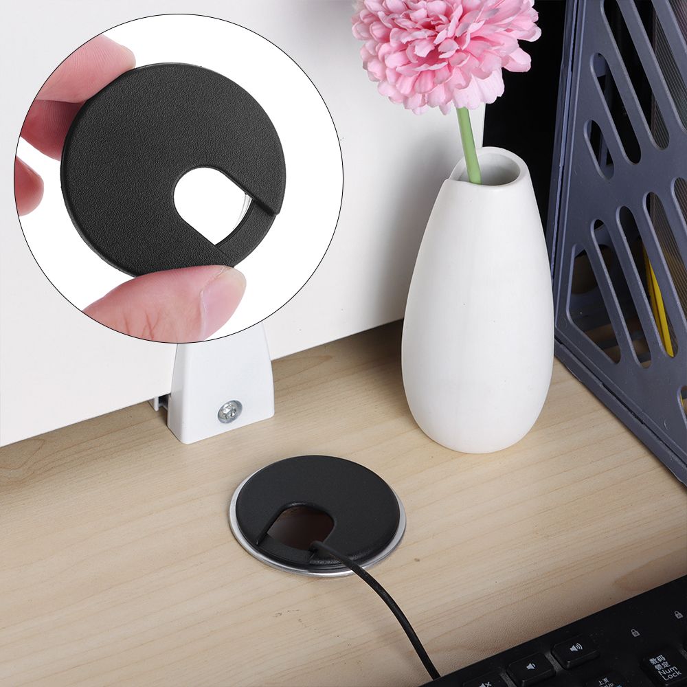 1PC 35/50mm Wire Hole Covers Grommet Computer Desk Cable Hole Cover Cap Plug Furniture Line Tidy Storage Holder Cable Fastener