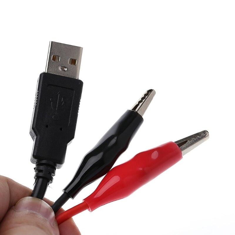 Miedziane zaciski aligatora z męprzejrzeć złączem USB przewody pomiarowe krokodyl zacisk