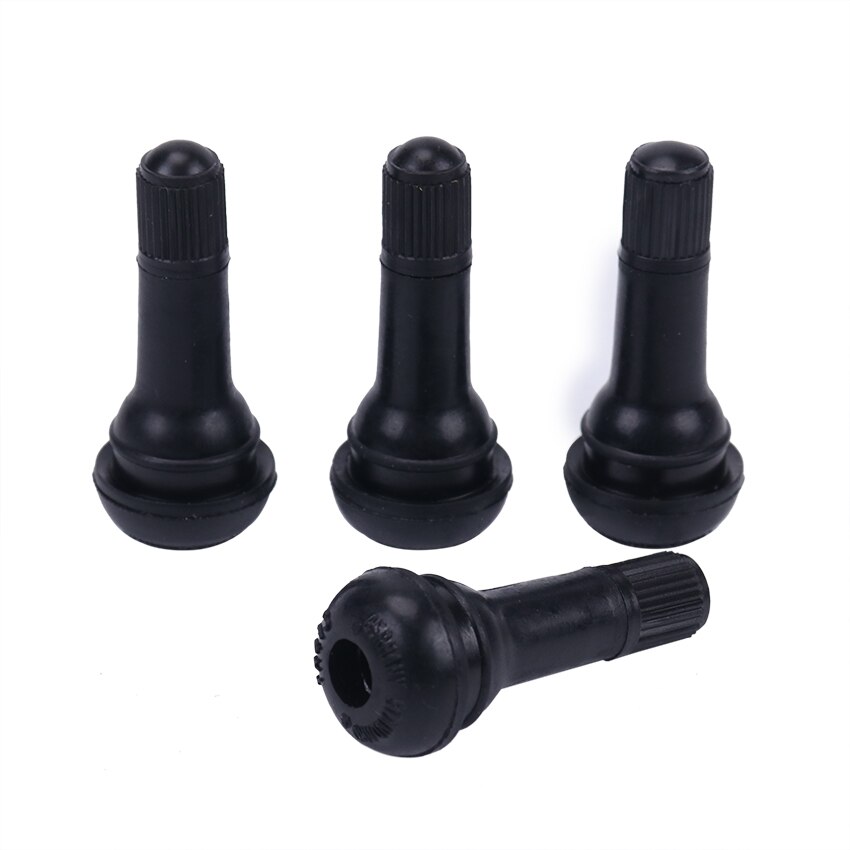 5Pcs Zwart Rubber TR-413 Snap-In Auto Wiel Band Tubeless Band Ventiel Met Dust Caps Wielen Banden onderdelen Auto Auto-accessoires