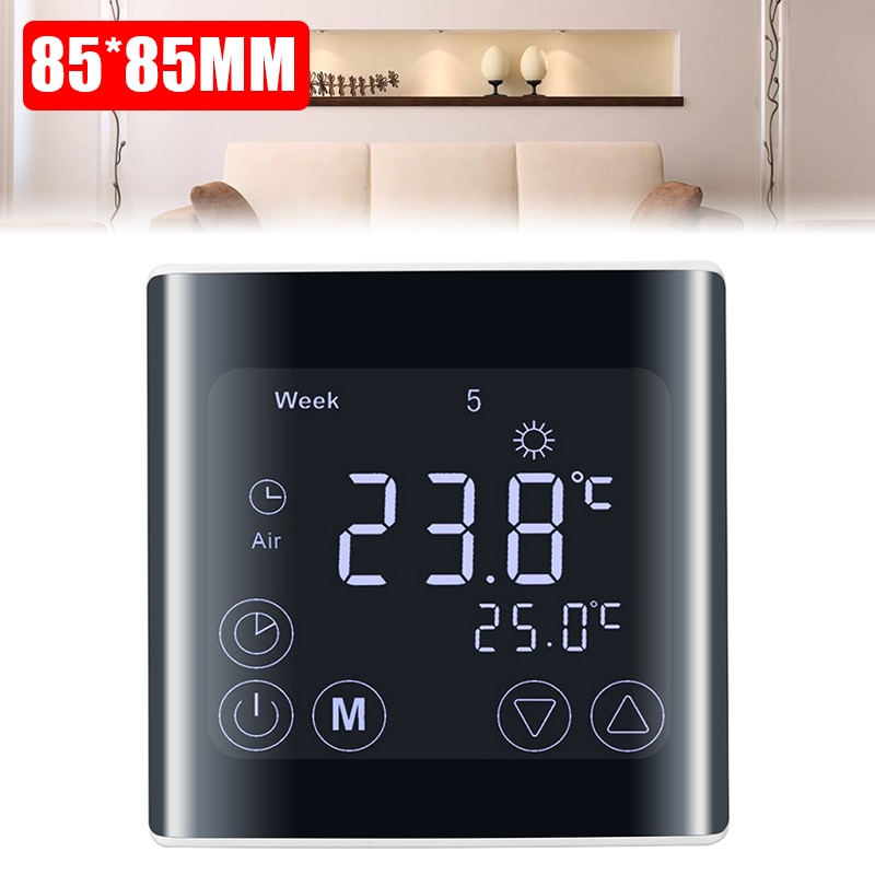 LCD Digital Thermostat Touchscreen Room Thermostat Underfloor Wall Room Heater 230V Control Heating Thermostat With Backlight