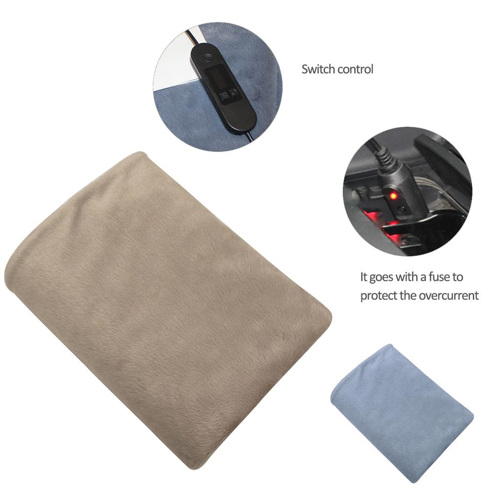 100*60cm 12V Car Heating Blanket Comfortable Electric Warm Blanket For Home Cars RVs Cold Weather Traveling