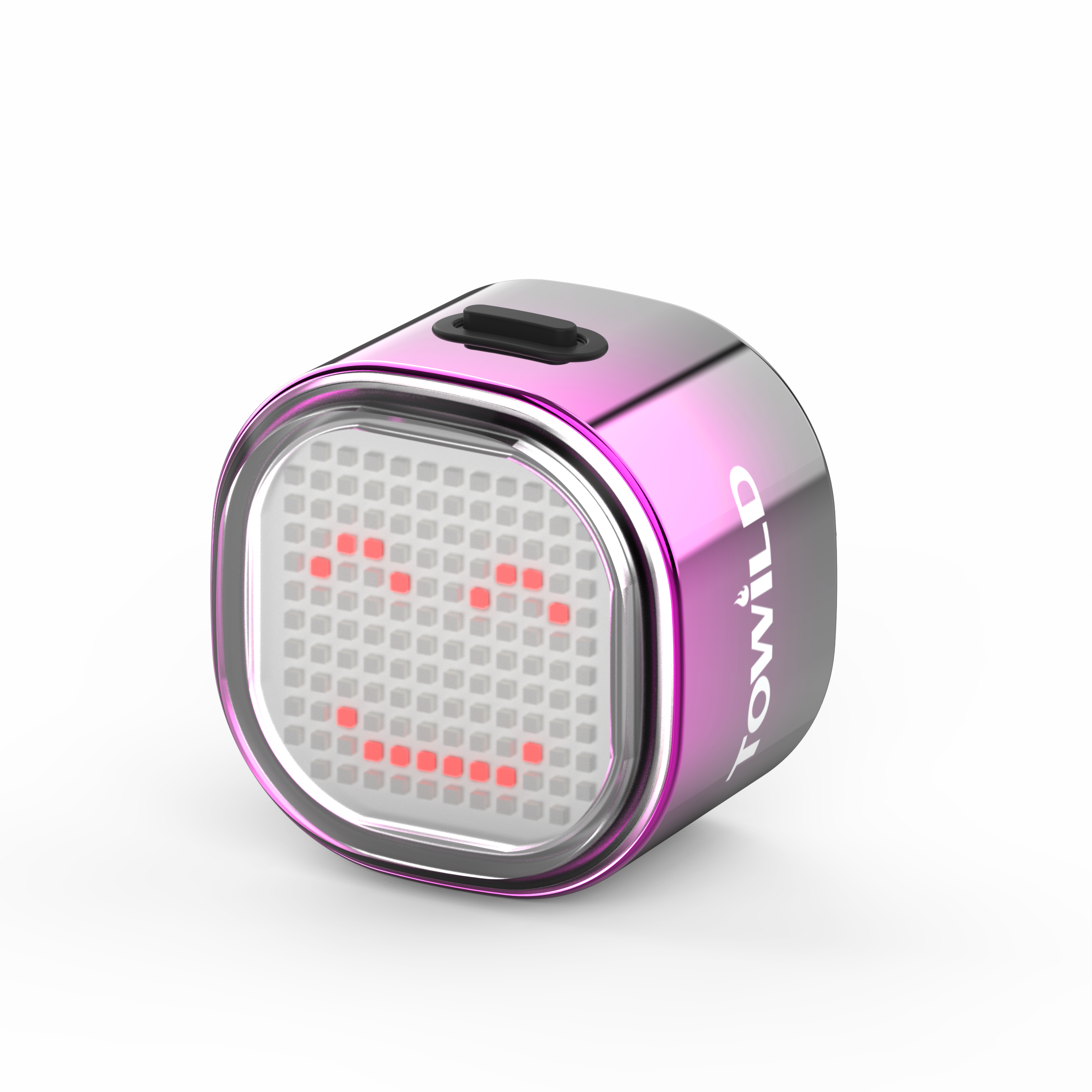Towld tl08 expressão inteligente lanterna traseira 140 led sensor de freio bluetooth luz traseira da bicicleta personalizável lanternas traseiras: ROXO
