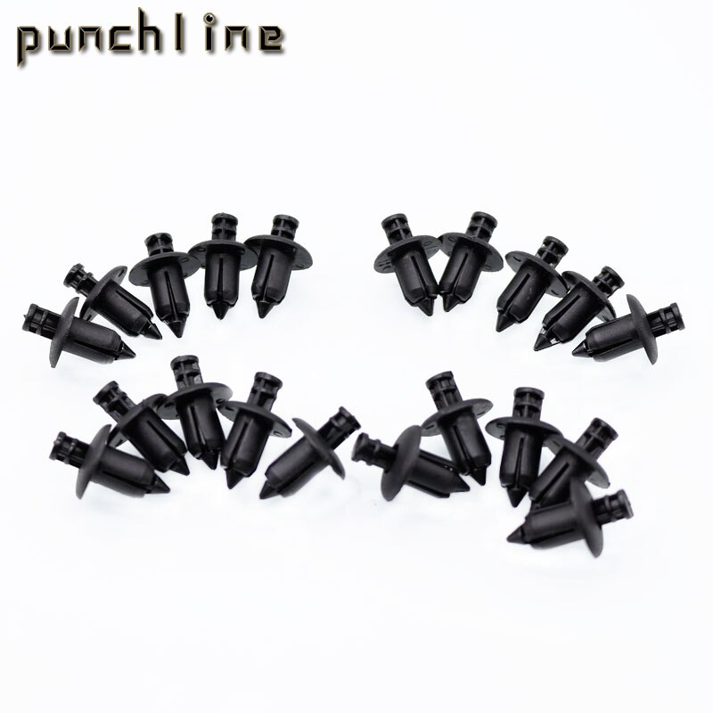 Adapté pour Honda, Yamaha, Suzuki, Kawasaki moto ATV en Nylon garniture de carénage panneau attaches Clip Rivets 20 pièces 8mm