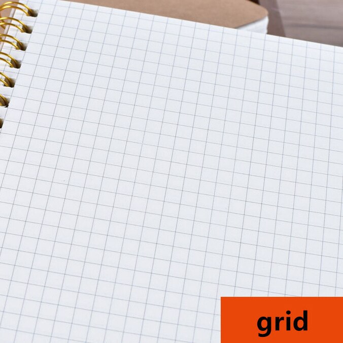 A5 Notebook Kraft Grid Dot Blank Drawing Daily Weekly Planner Agenda Book Time Management School Supplies: A