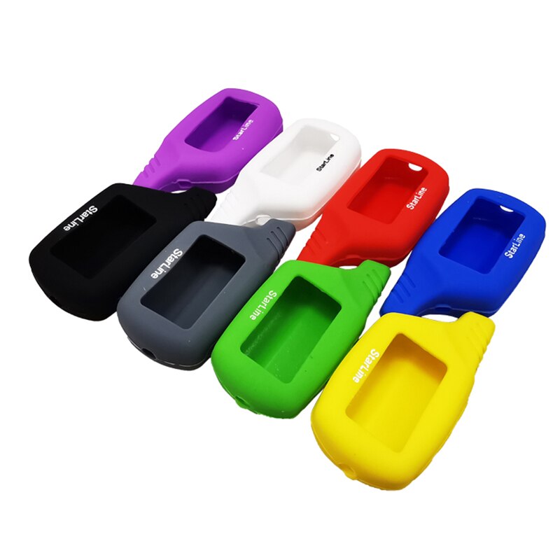 4 Pcs Russian Key Silicone B9 B6 LCD Body Cover Case 2 Way Car Alarm For Starline B9 B91 B6 B61 A91 A61 V7 Remote Key Chain