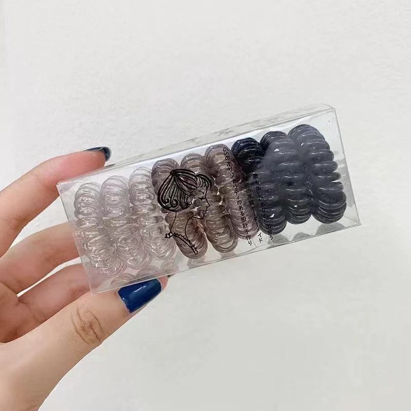 Bandeau élastique en plastique pour cheveux, ligne téléphonique, anneau de cheveux en caoutchouc pour femmes et filles, accessoires pour cheveux: NO.2