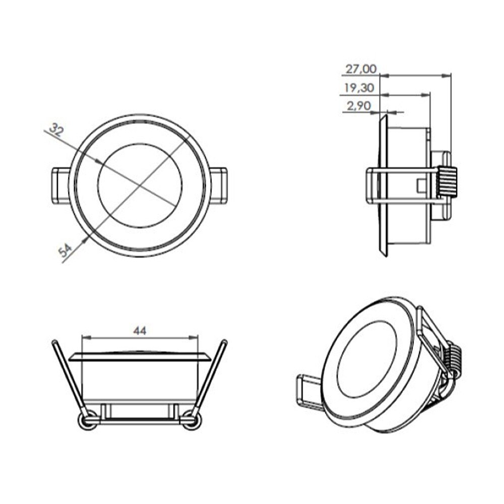 Cooker Hood LED Light 54mm 1.6W
