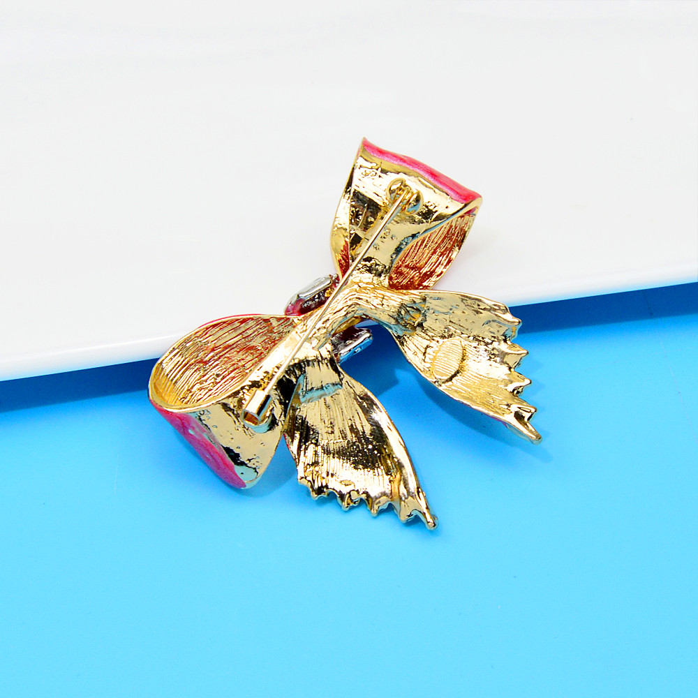 Cindy Xiang Grote Strik Broches Voor Vrouwen Blauw En Roze Kleur Pin Strass Drie-Dimensionale Boog Sieraden