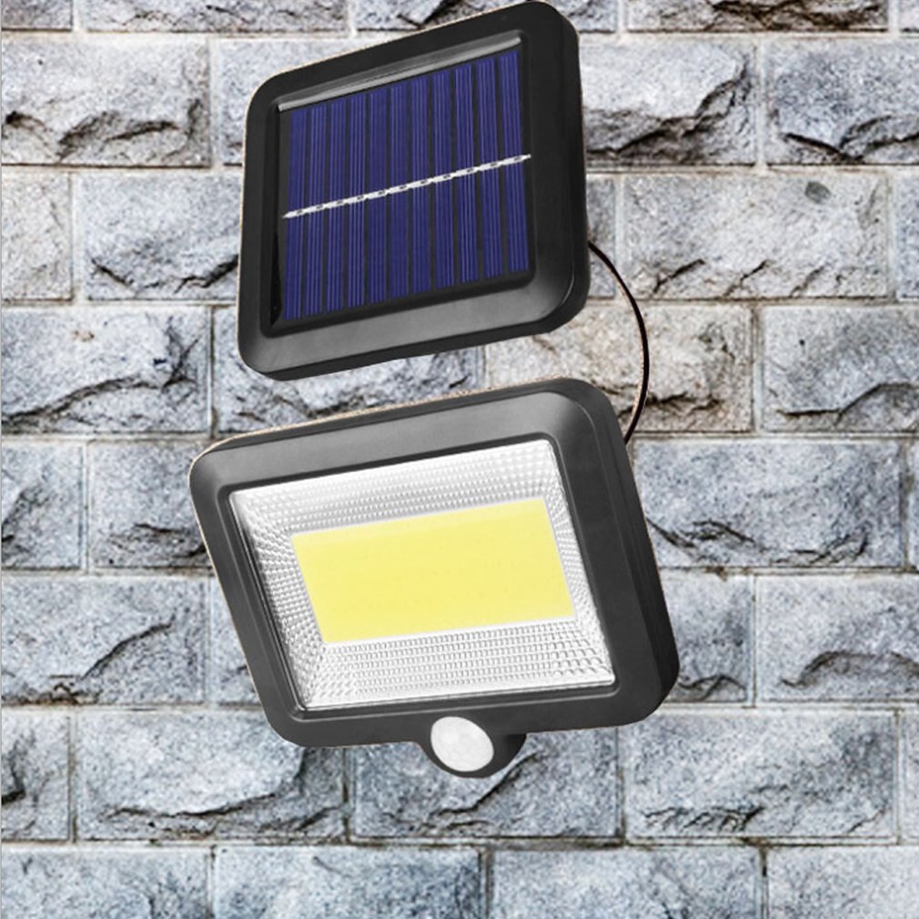 100/120COB Outdoor Solar Wall Lamp Waterproof PIR Motion Sensor Solar Powered Spotlight Sunlight Street Light Outdoor Home Light