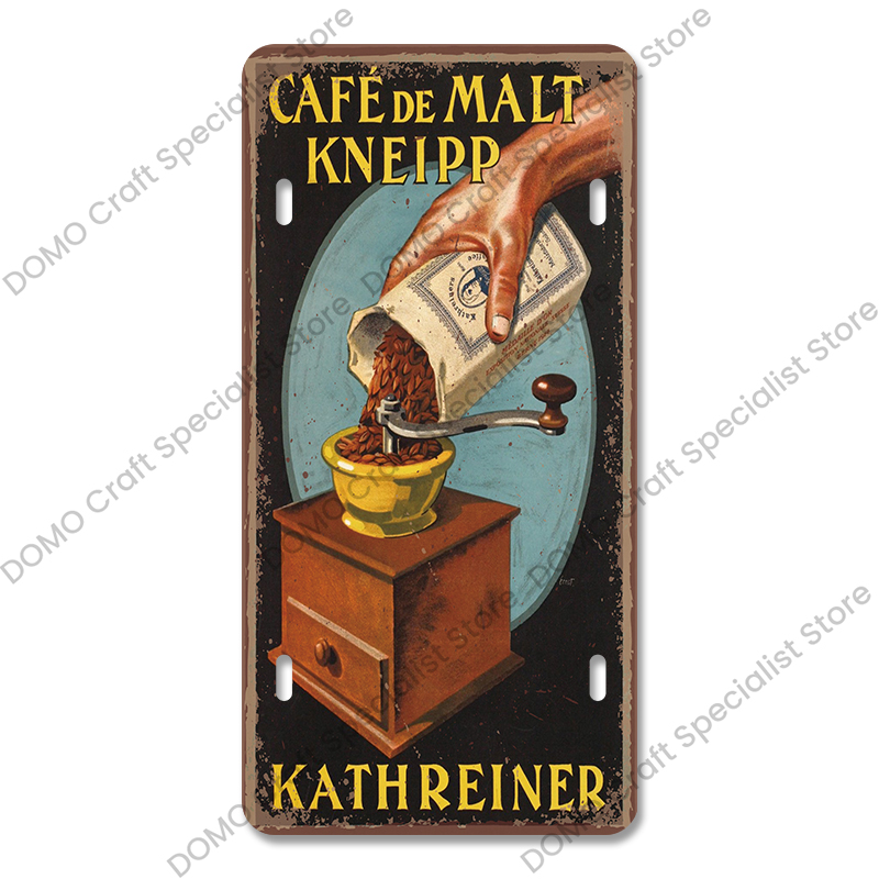 Placa de licencias de café, carteles de hojalata de Metal Vintage, placas de Metal Retro para café, cocina, sala de estar, decoración artística de pared del hogar: Rojo rosado