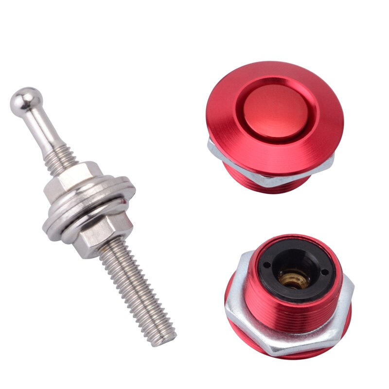 SPEEDWOW-Kit de Clip de bloqueo para capó de coche, herramientas de pestillo rápido de aluminio, bloqueo de Bonnets de motor, 25mm/1,0&quot;: Rojo
