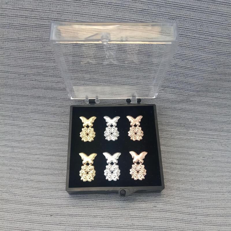 Boucles d'oreilles arrière en forme de couronne pour femmes, support couleur argent, élévateur à Lobe en forme de cœur, accessoires adaptés,: green