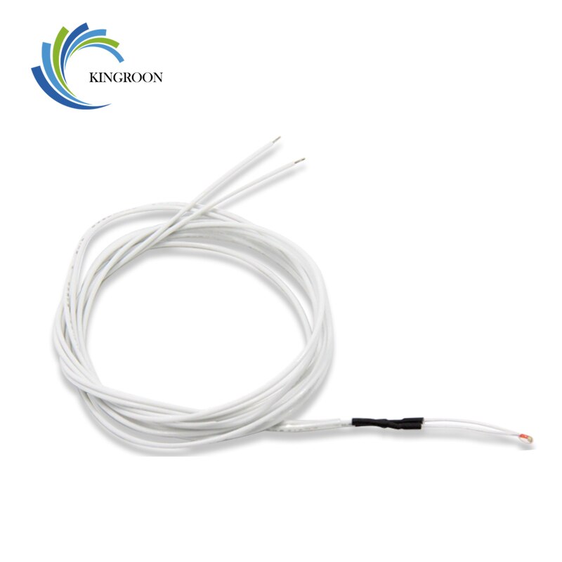 KINGROON 5 teile/los 100K Ohm NTC 3950 Thermistoren Sensoren mit Kabel 3D Drucker Teile Temperatur Teil Weiß 1M linie Zubehör