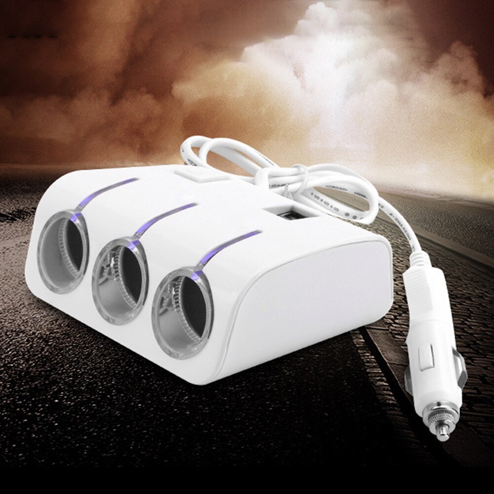 Dubbele usb-poort autolader 1.2a auto sigarettenaansteker splitter plug led autolader adapter voor iphone xr  xs 11 pro samsung  s10 s9