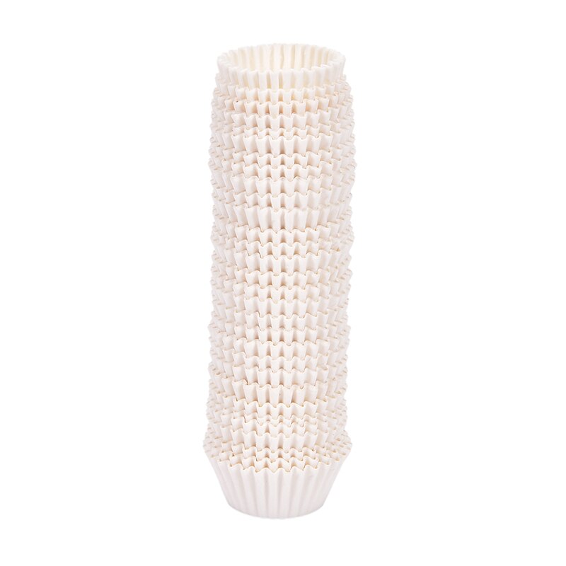 500Pcs Mini size 2.5cm Chocalate Paper Liners Baking Muffin Cake Cupcake Cases Solid Color: White