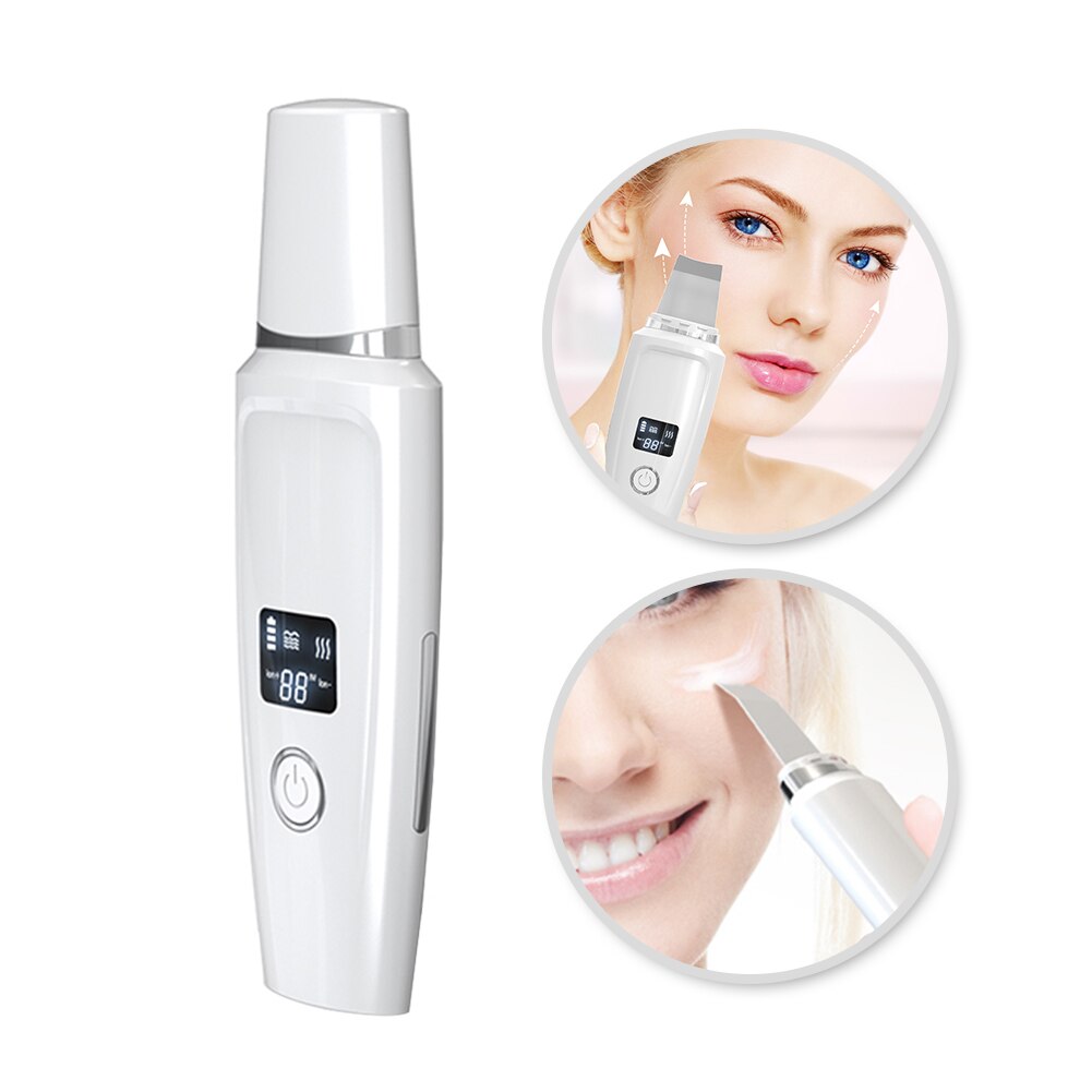 Rechargeable Ultrasonic Face Skin Ultrasonic Skin Scrubber Cleanser Face Cleansing Acne Removal Facial Massager Peeling