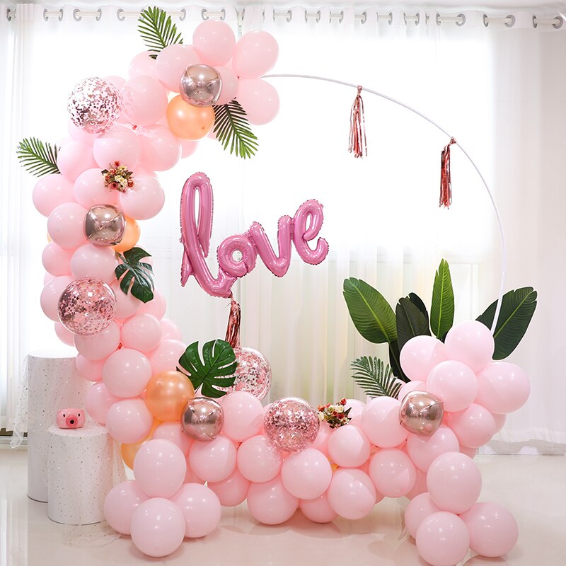 Anillo redondo de plástico para globos, soporte de guirnalda para boda, aro, arco de globos, decoración para de cumpleaños, suministros para Baby Shower, 98cm
