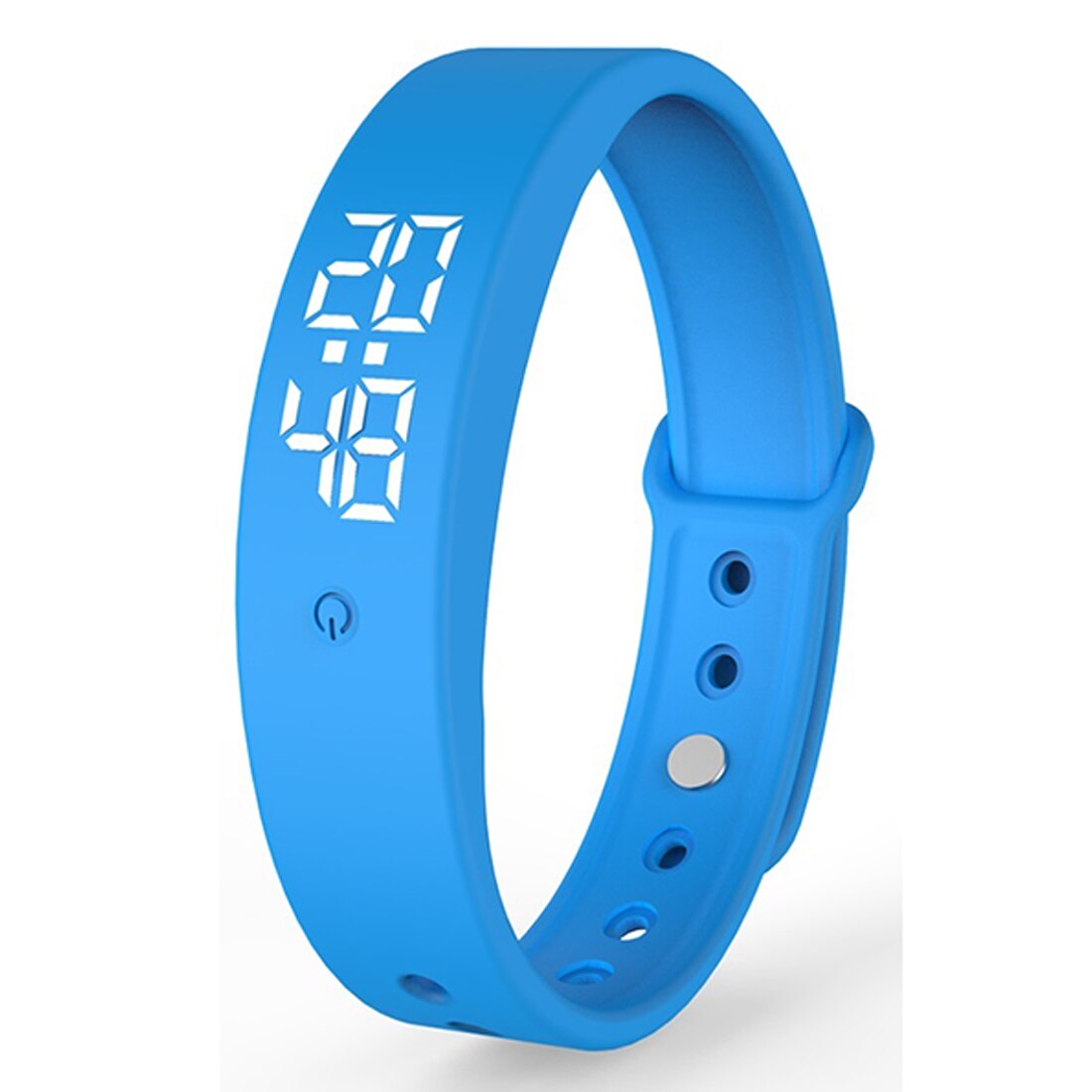 Blood Pressure Wristband Temperature Measure Smart Bracelet Heart Rate Smart Watch ECG+PPG MonitorIP67 Waterproof Alarm Clock: BLUE