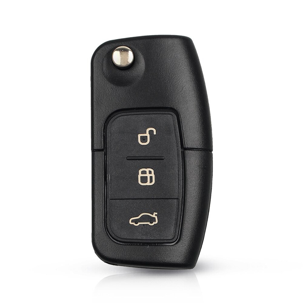 Nyckel du skär blad 3 knappar fällbar fjärrkontroll för ford focus mondeo fiesta fob fodral 433 mhz 4 d 63 chip