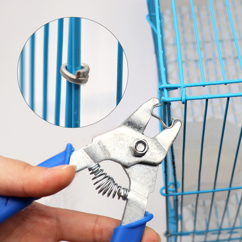 Installazione del morsetto per gabbia per uccelli di pollo pinze per unghie M scarso pinze per gabbie in rete metallica di ferro per animali strumenti per l'installazione della gabbia per conigli