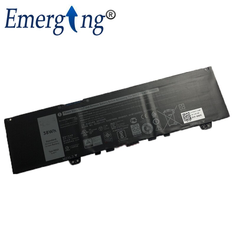 11.4V 38WH Original Laptop Battery F62G0 for Dell Inspiron 13 5370 7370 7373 Vostro 5370 RPJC3