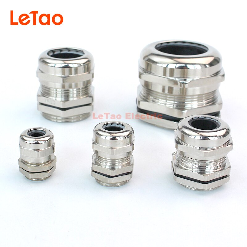 1pc PG48 Brass nickel plated threaded cable gland Waterproof metal connector IP68 cable entry electrical joint for37-44mm