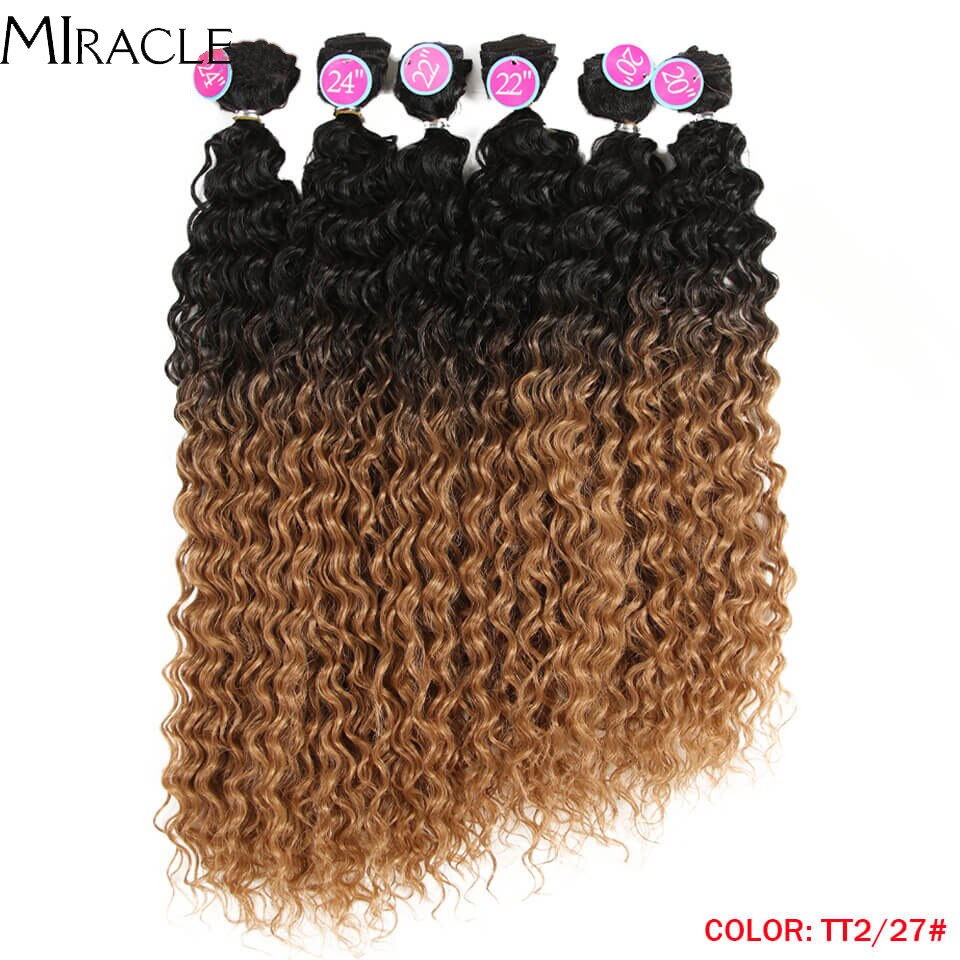 Afro kiharat kiharat hiukset kudoskimput synteettiset hiuspidennykset kudottu hiustenpidennykset ihmehiukset kiharat hiukset: Tt2 27