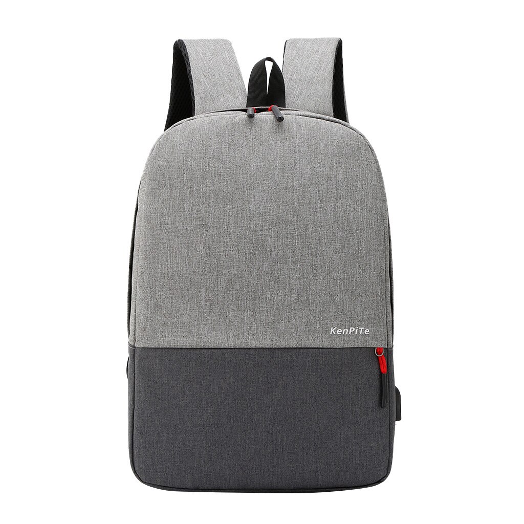 Backpack Laptop Bag 17 Inch Notebook Bag Shoulder Bag Tote Case Handle Bags Business Male Bloso Rucksacks USB Charging: Gray