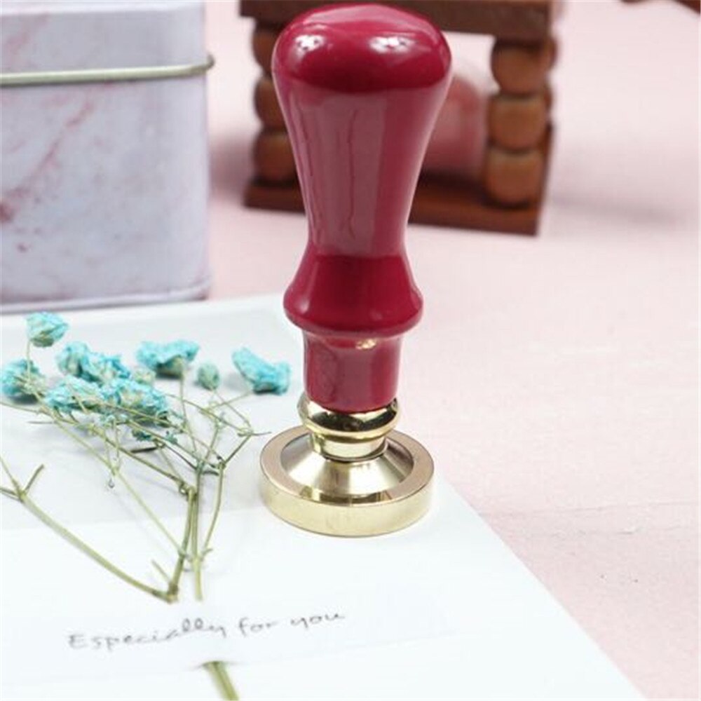 Sellos de madera Retro sello de cera DIY tarjeta postales sobres herramientas para sellado de de boda suministros de arte: Rojo